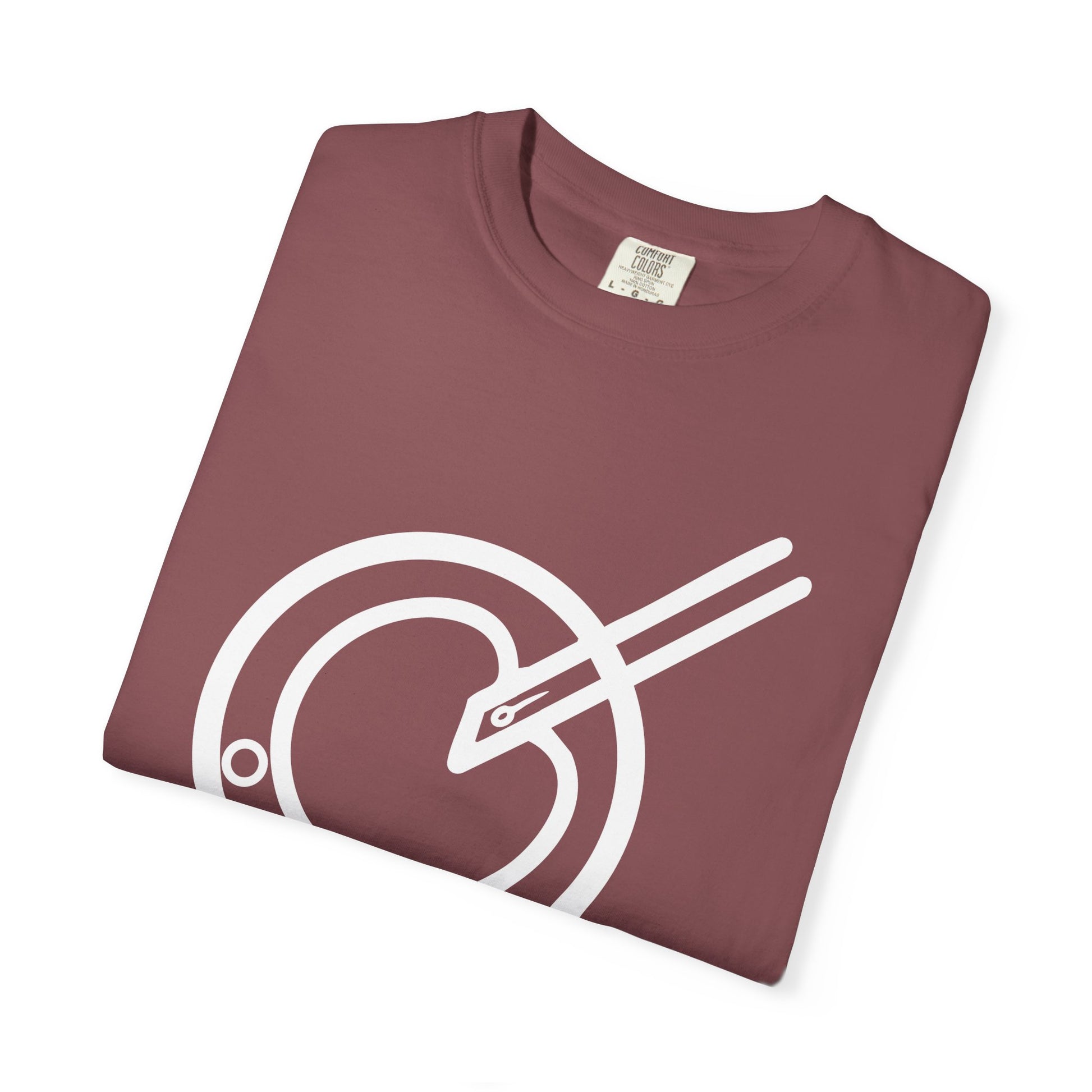 The Embryologist Definition Tee folded front shown in brick