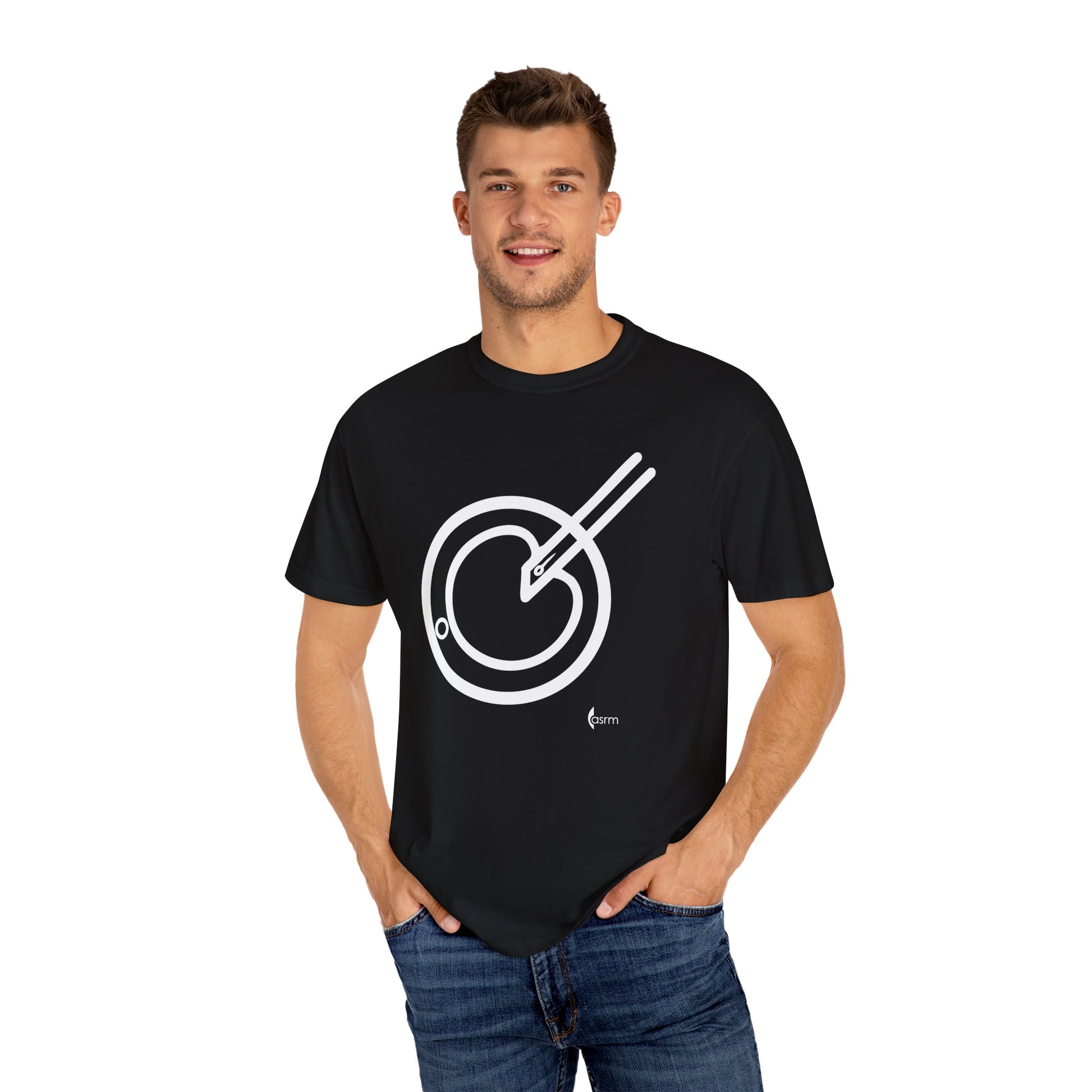 The Embryologist Definition Tee modeled in black