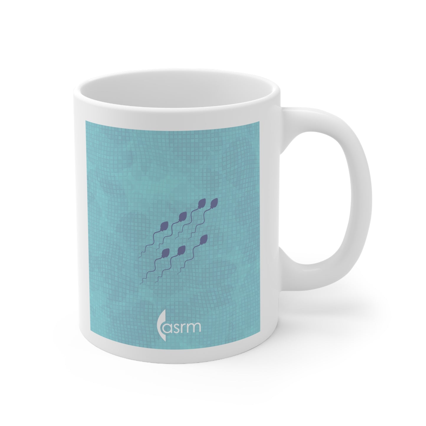Swim Team Captain white glossy mug modeled handle right