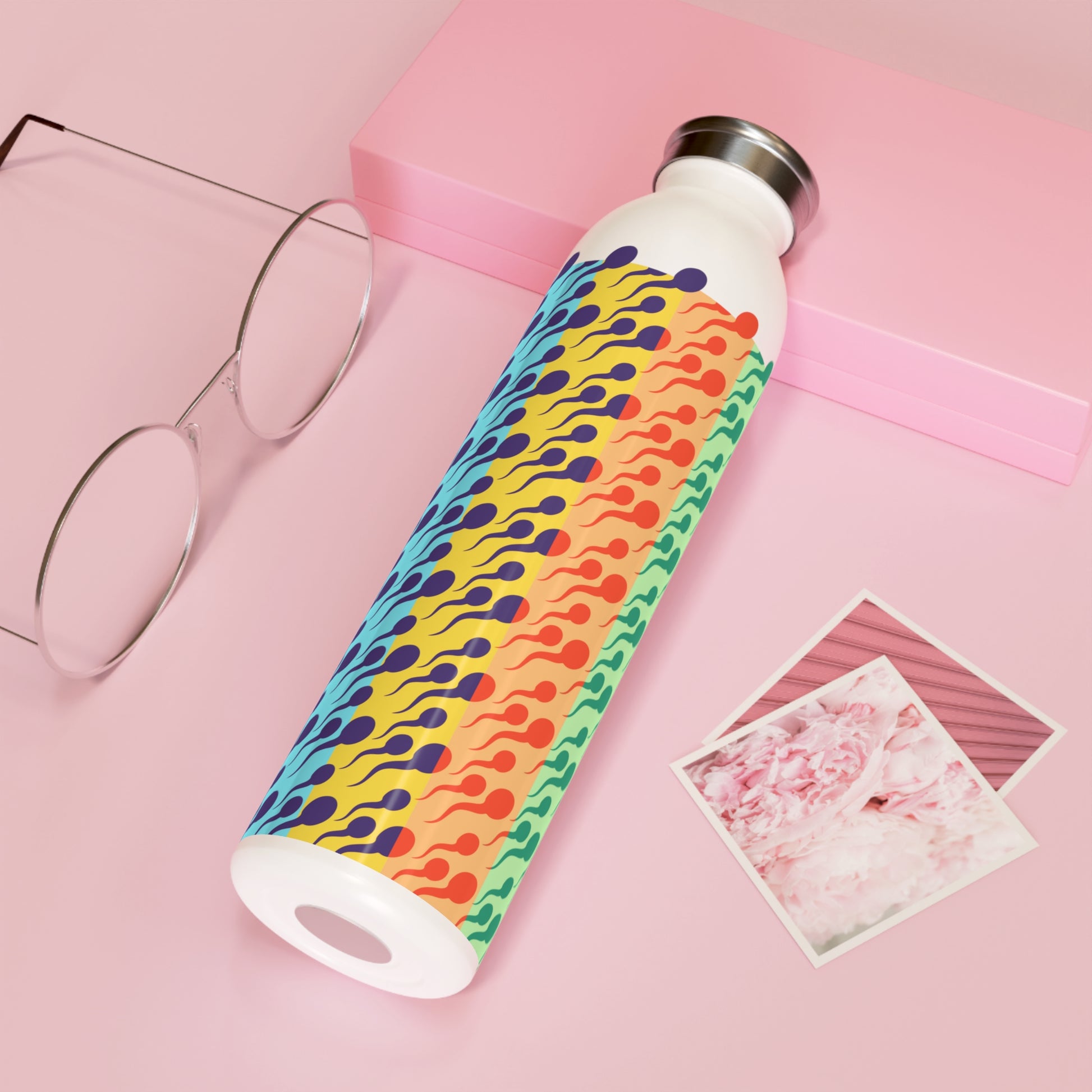 Vibrant Swimmers Water Bottle in Context