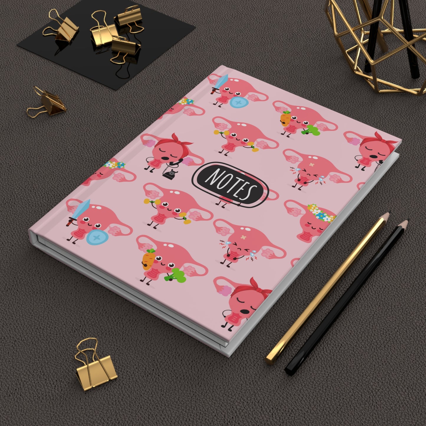 Cutie Cuterus Hardcover Notebook In Context