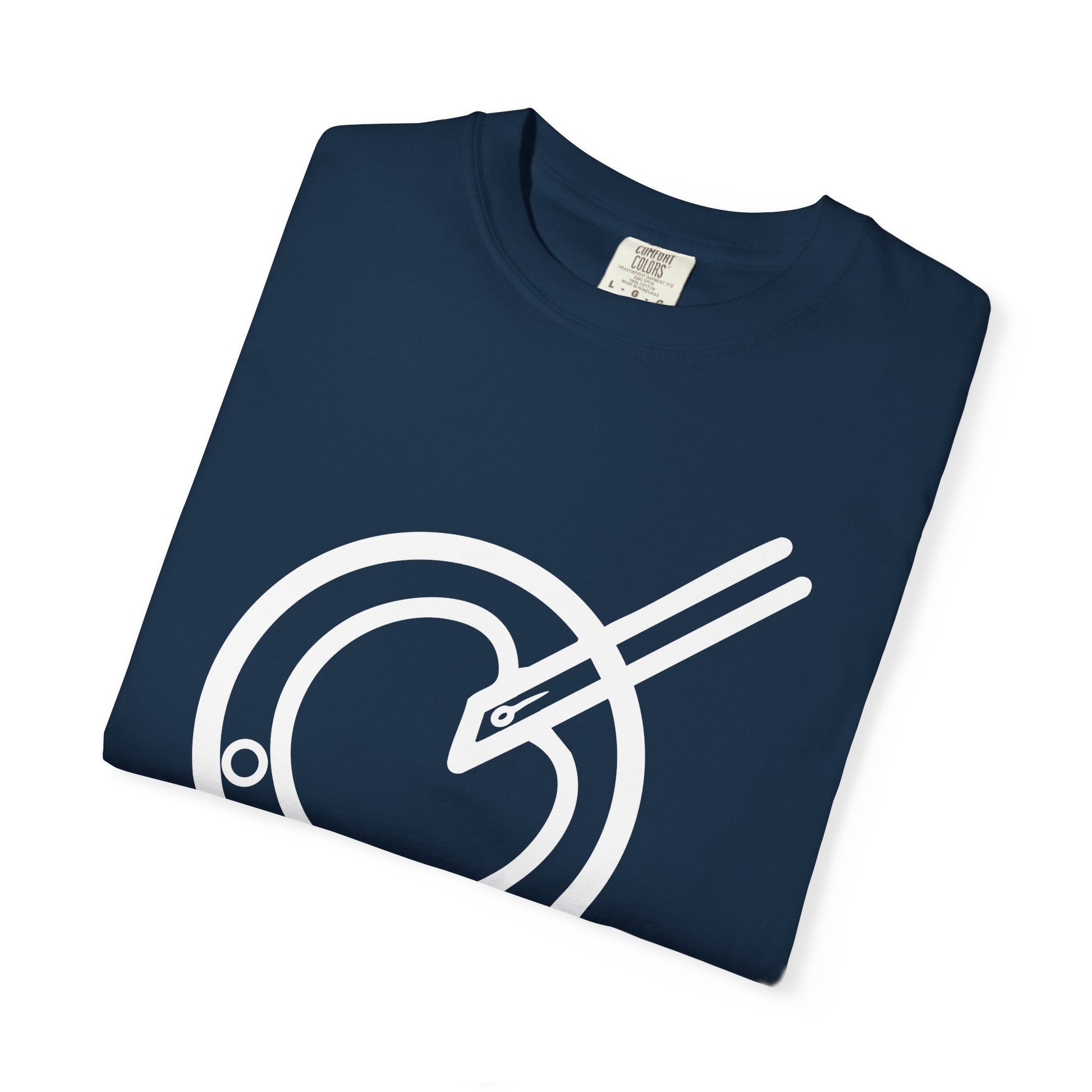 The Embryologist Definition Tee folded front shown in navy