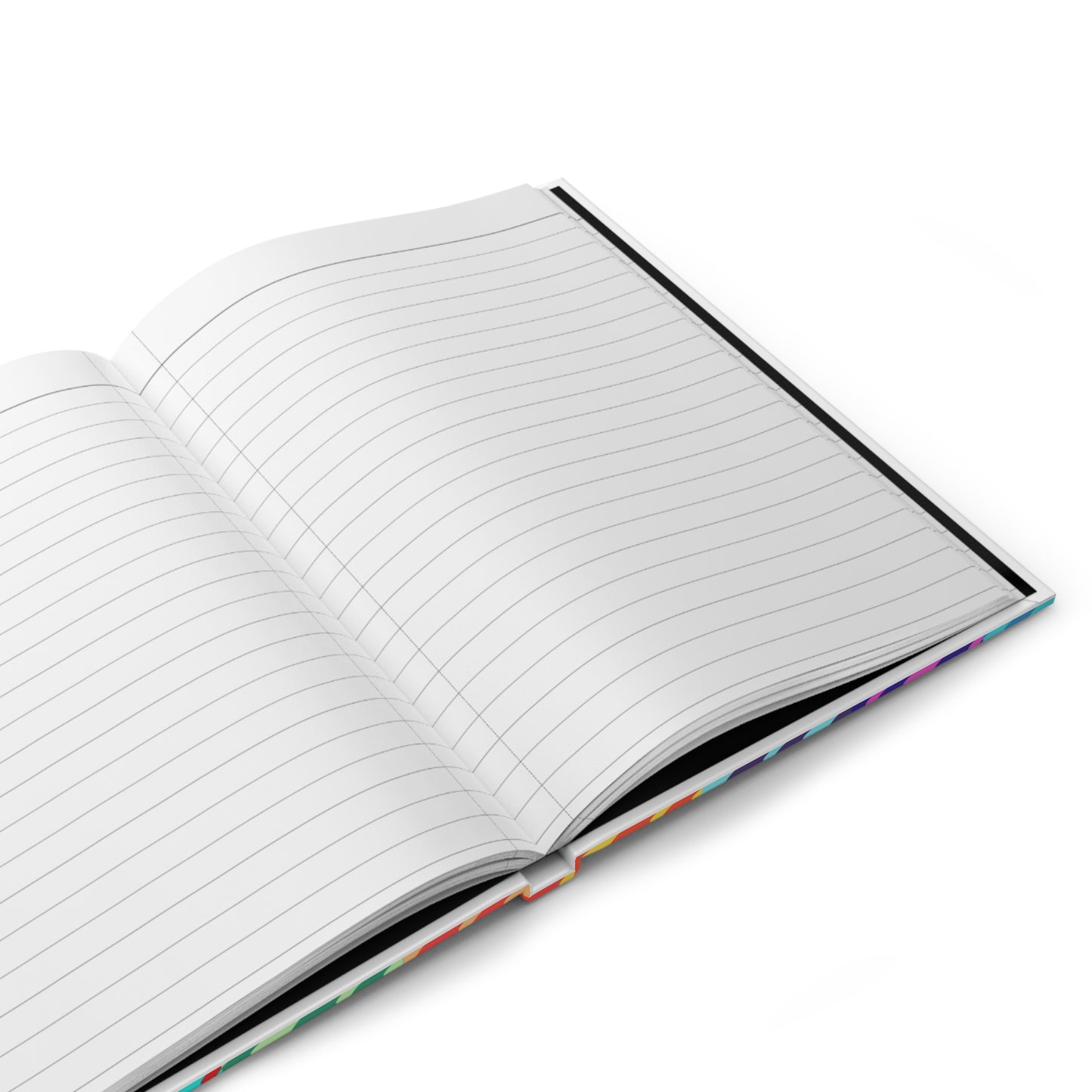 Vibrant Swimmers Hardcover Notebook Open