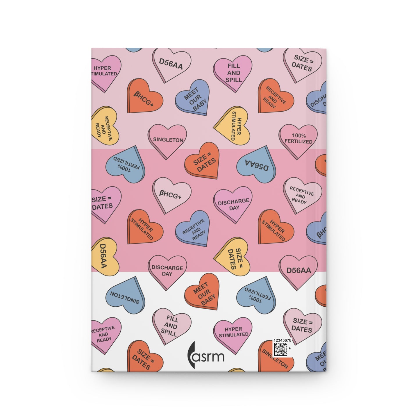 ART Hearts Hardcover Notebook Back