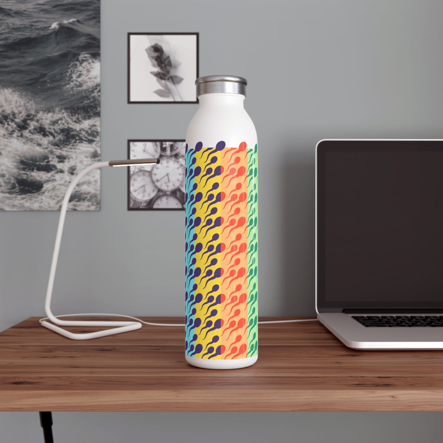 Vibrant Swimmers Water Bottle in Context