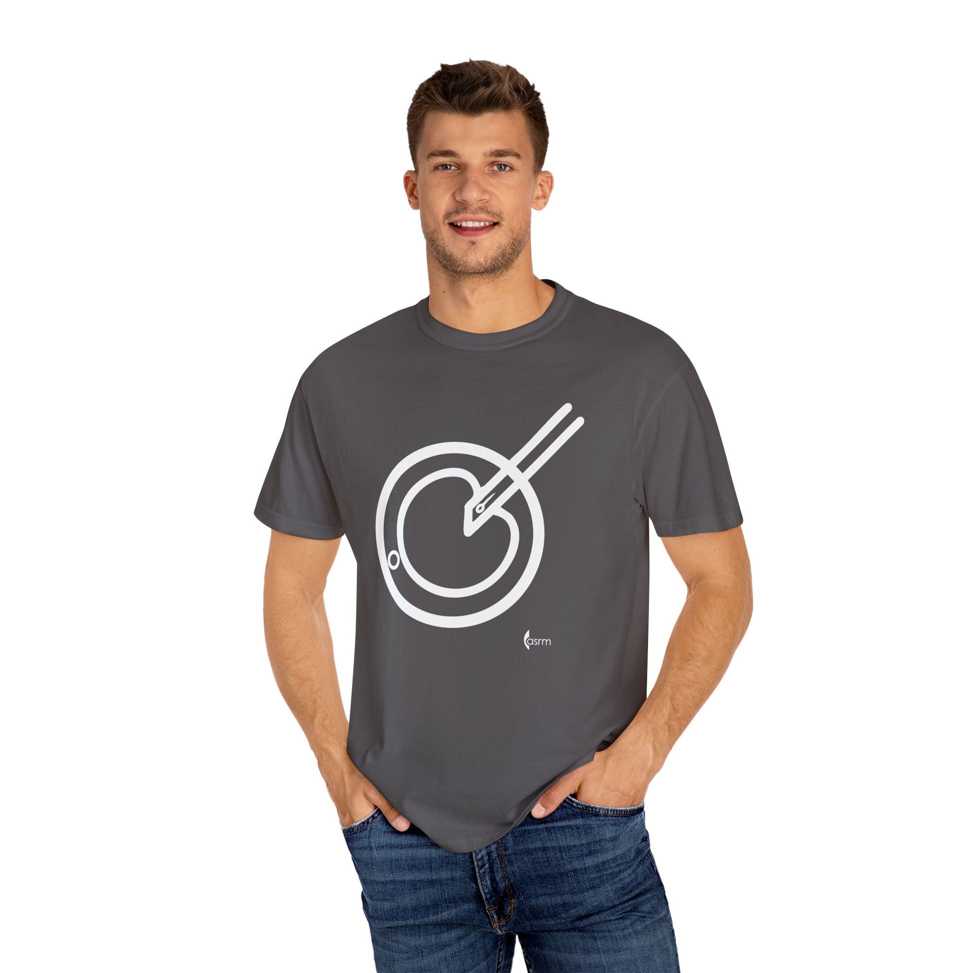 The Embryologist Definition Tee modeled in graphite