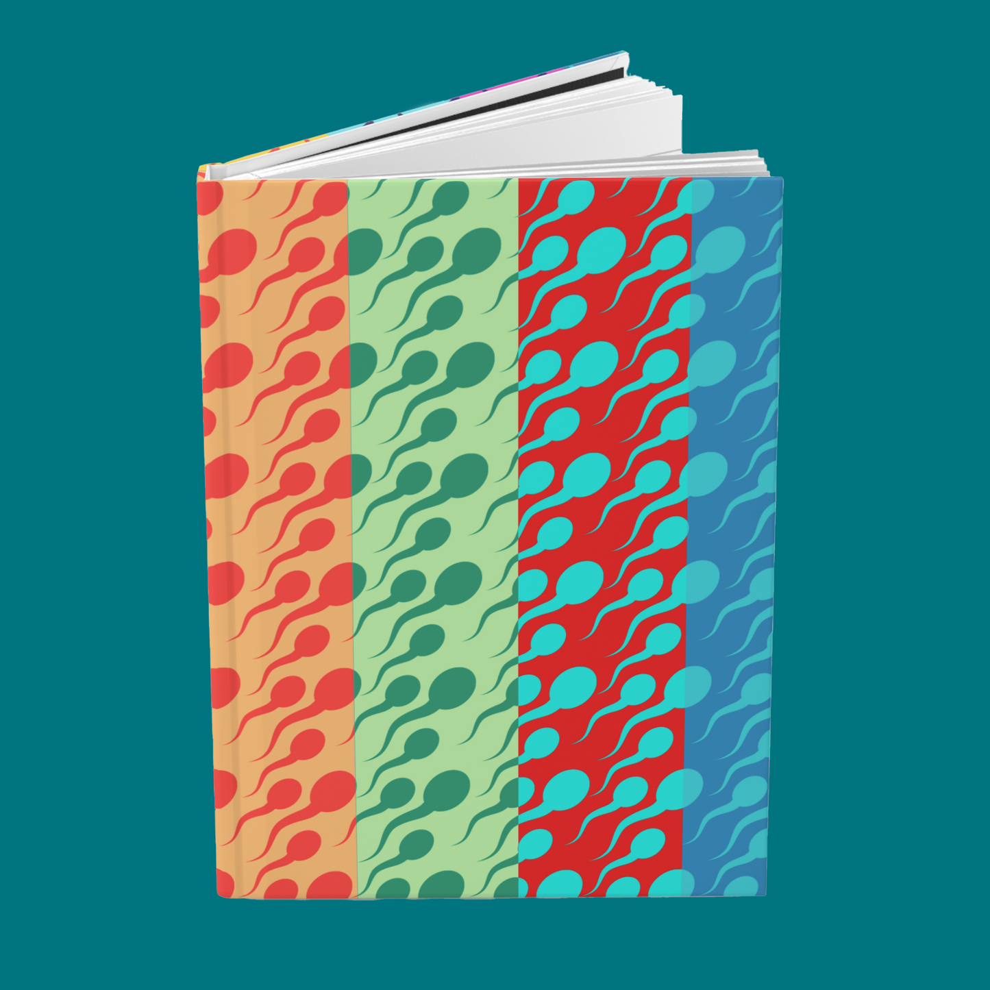 Vibrant Swimmers Hardcover Notebook Hero Image