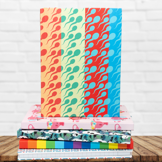 Vibrant Swimmers Hardcover Notebook