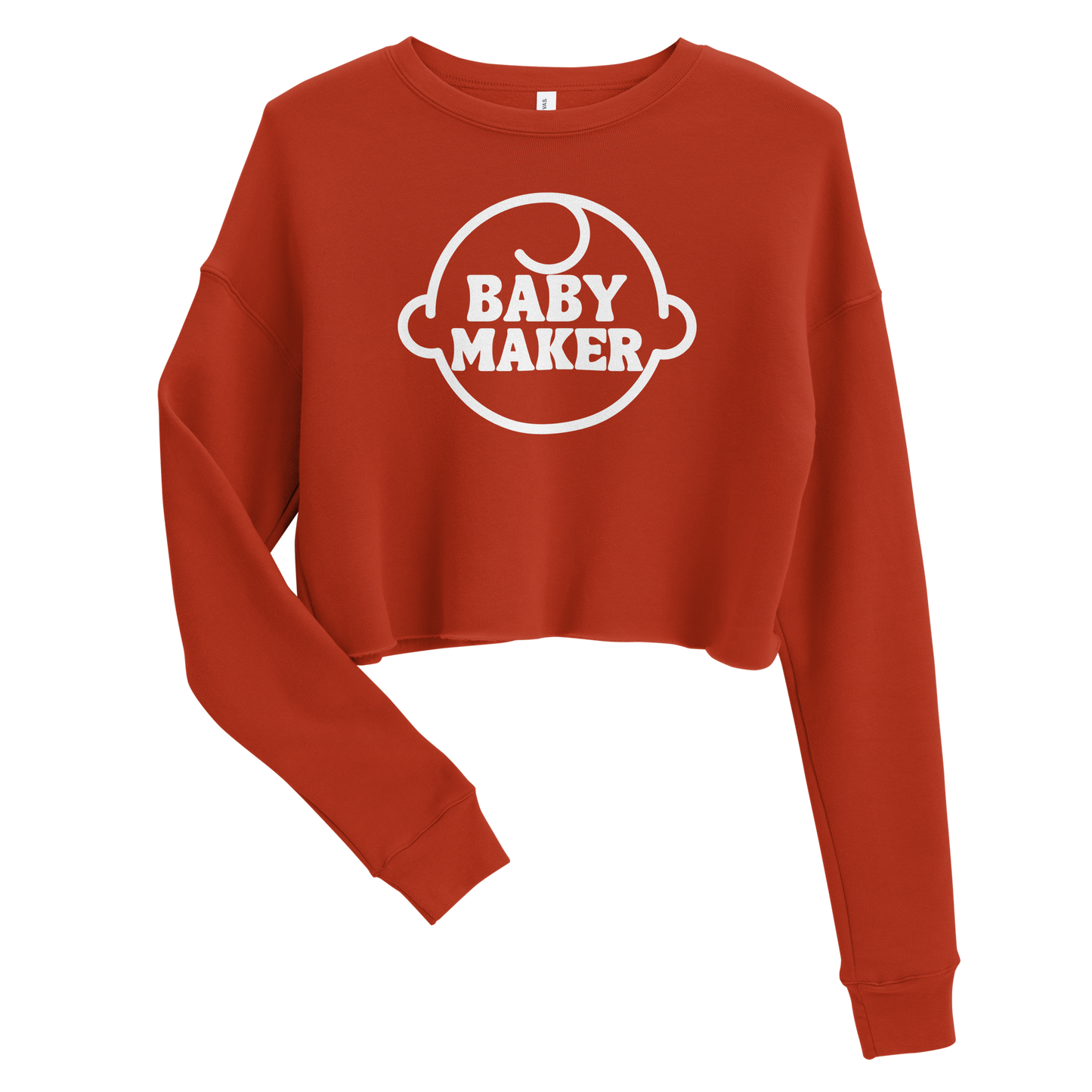 Baby Maker Cropped Sweatshirt in Brick
