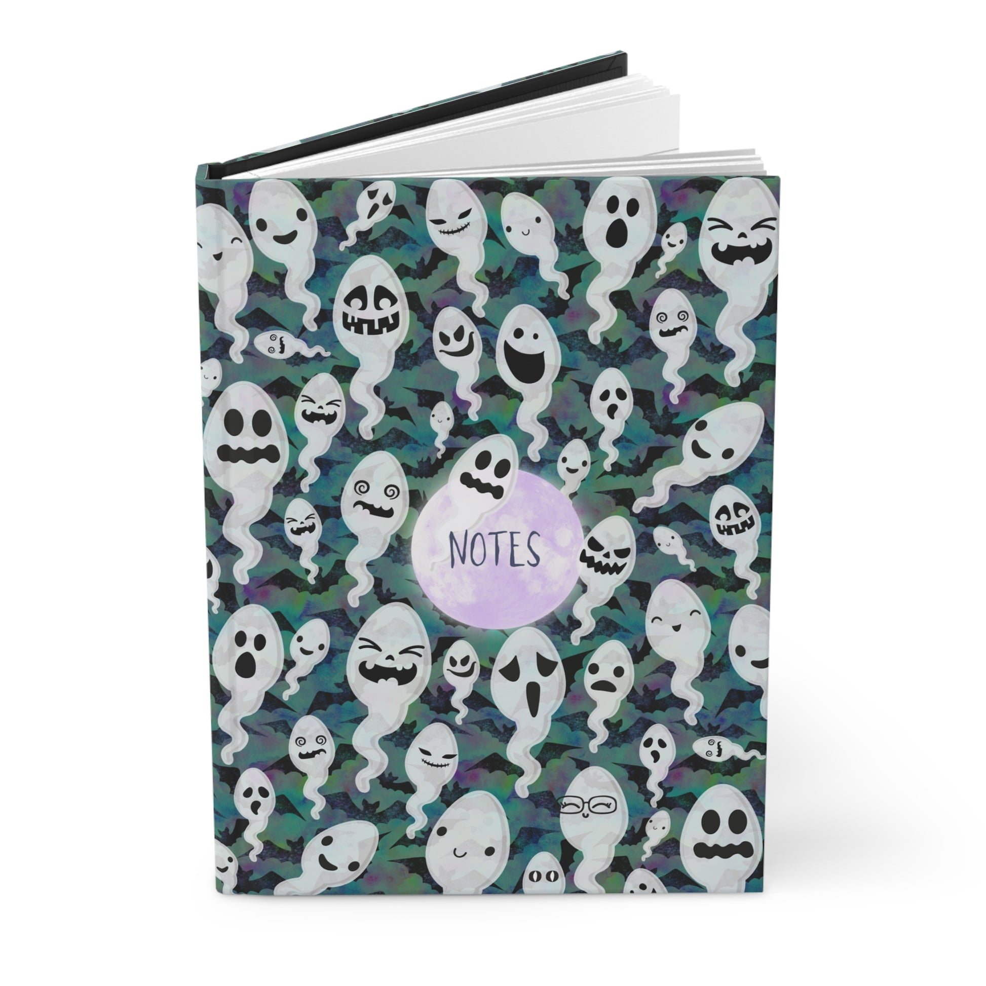 "Sperm Spirits" Hardcover Notebook open