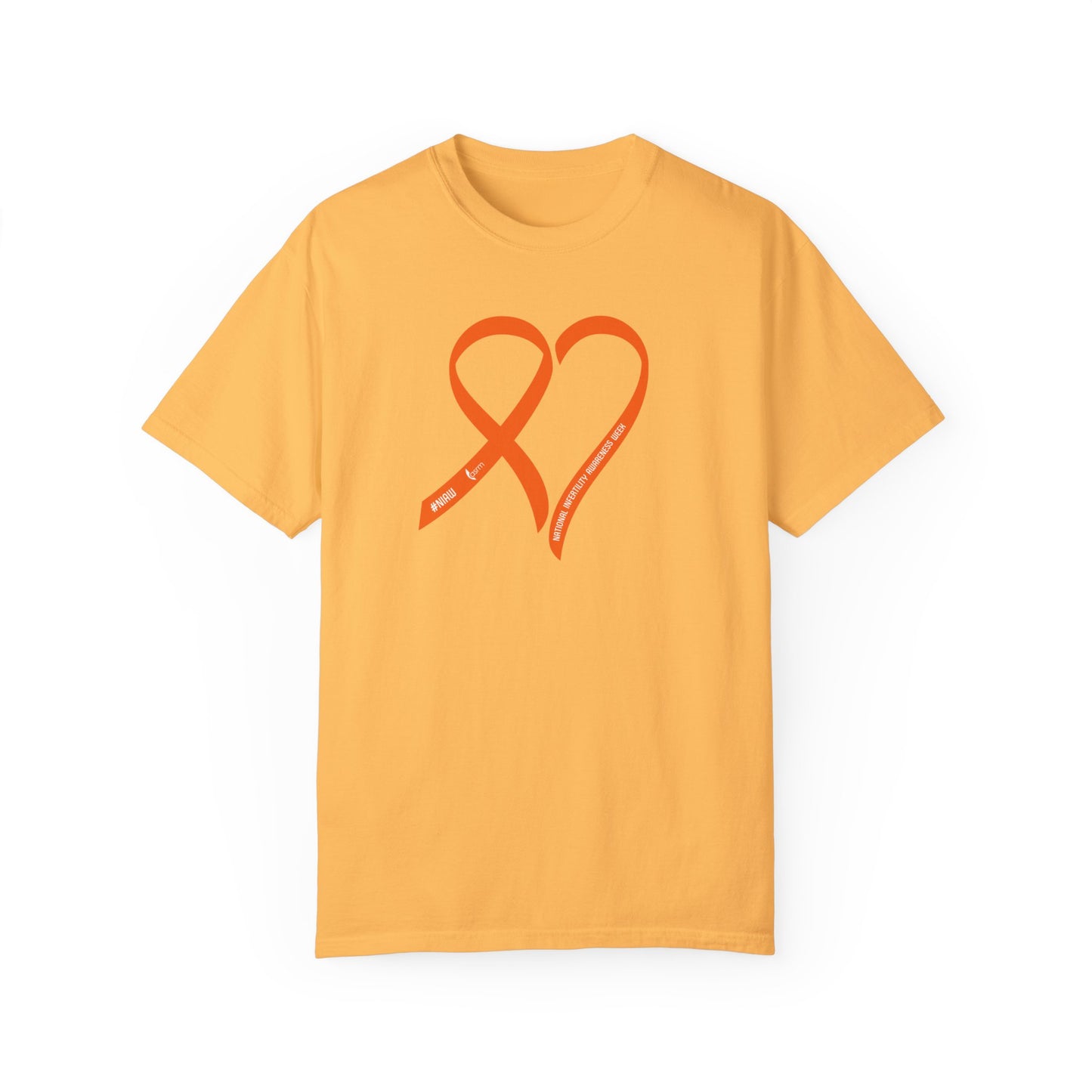 "Heart of Hope" National Infertility Awareness Week Unisex Garment-Dyed T-shirt Shown in Citrus