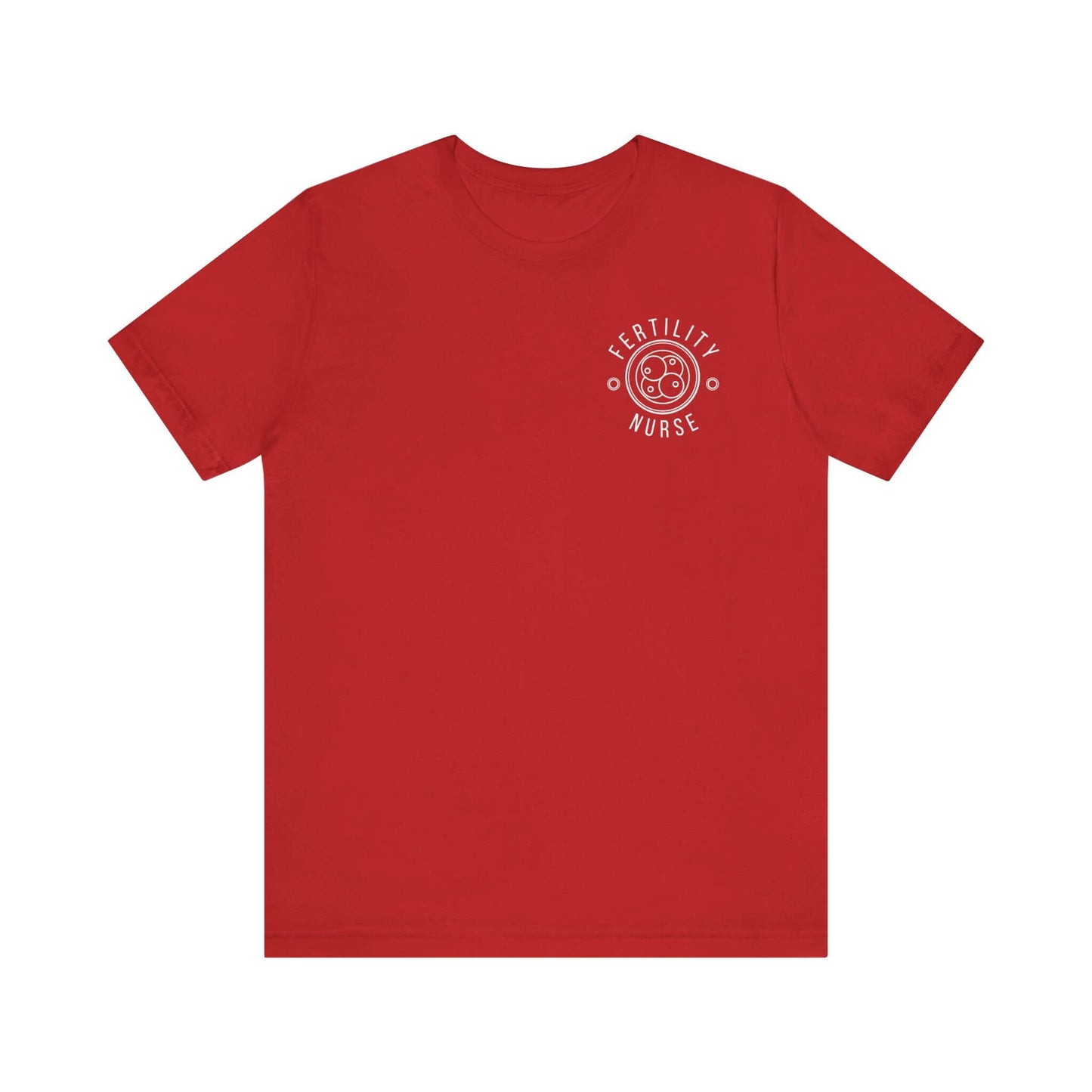 Fertility Nurse Emblem Unisex T-Shirt in Red