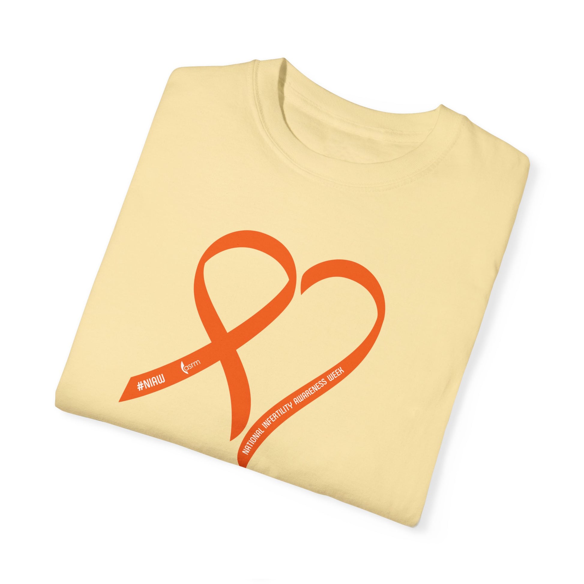 "Heart of Hope" National Infertility Awareness Week Unisex Garment-Dyed T-shirt Shown in Banana