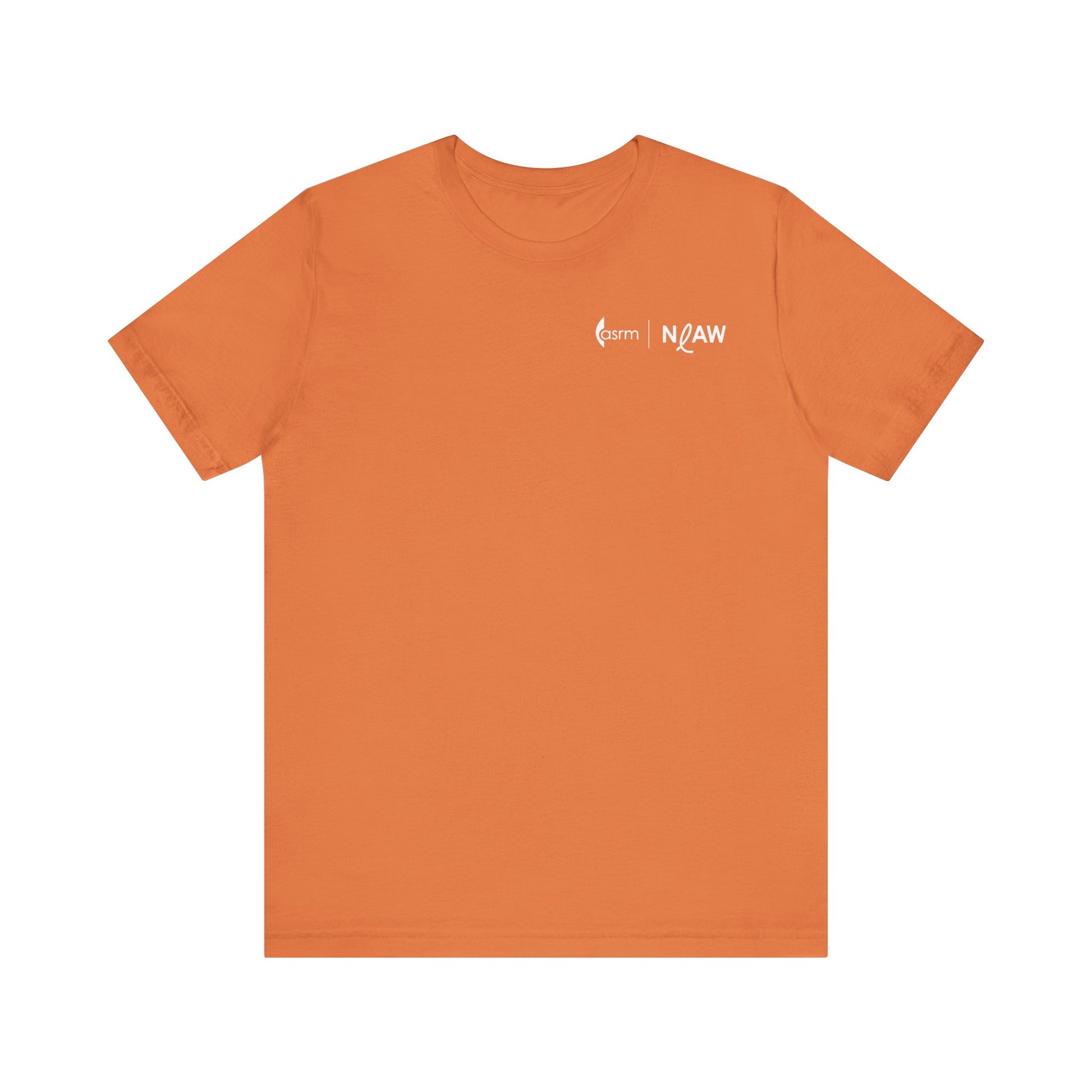 NIAW "Ribbon for Hope" Tee Front Shown in Burnt Orange