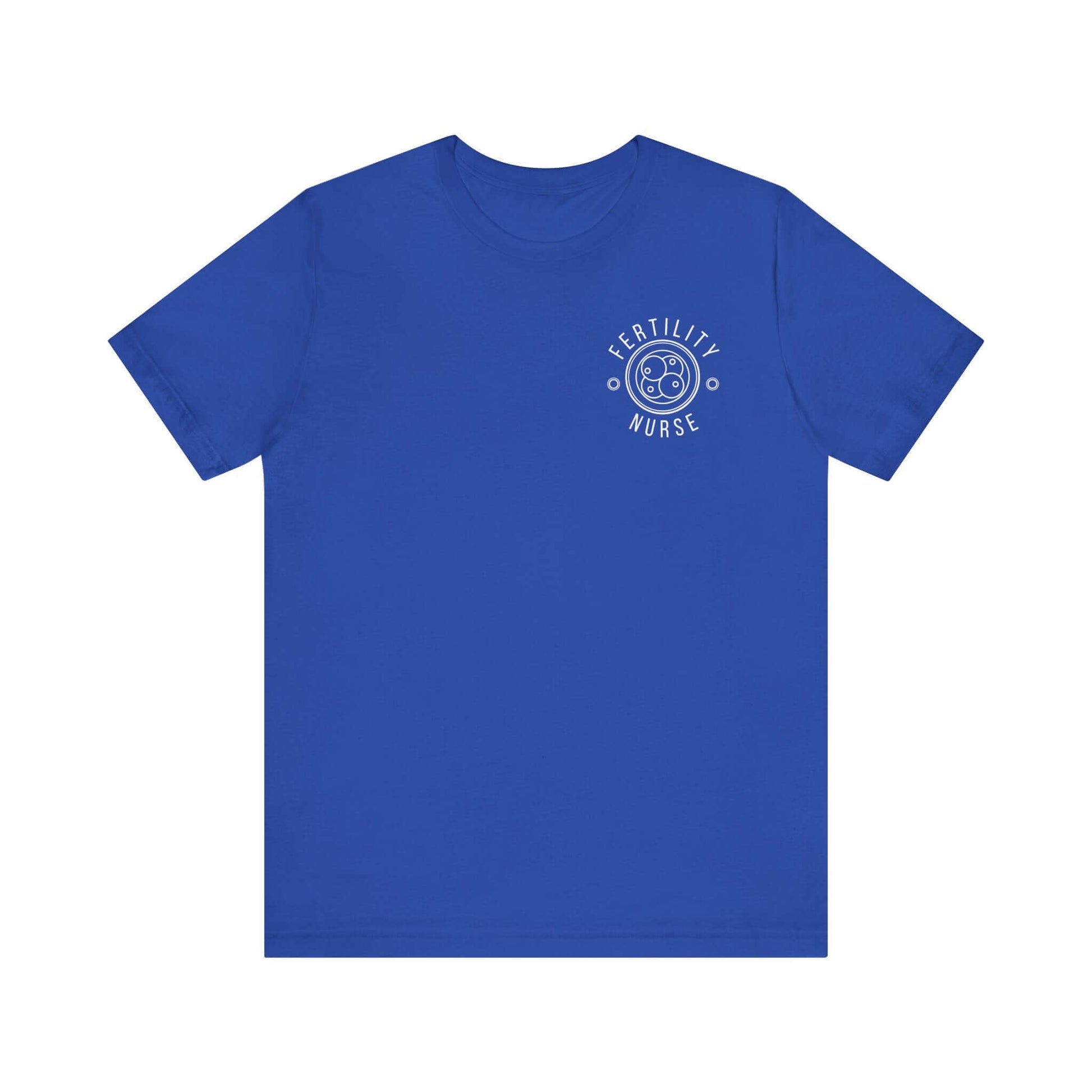 Fertility Nurse Emblem Unisex T-Shirt in True Royal