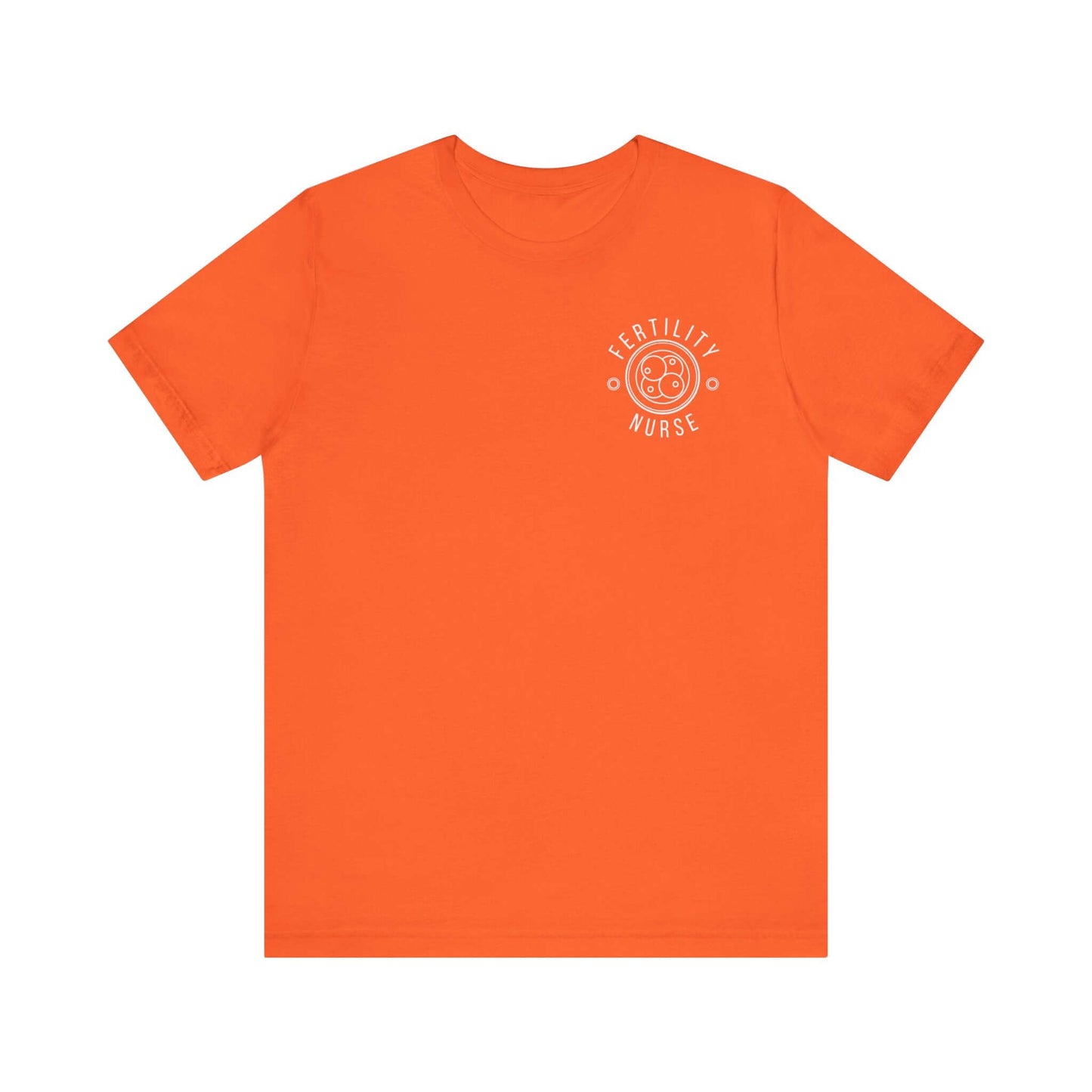 Fertility Nurse Emblem Unisex T-Shirt in Orange