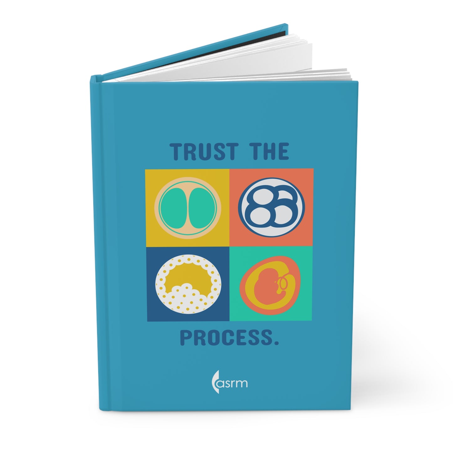 "Trust the Process" Colorful Beginnings Hardcover Notebook open