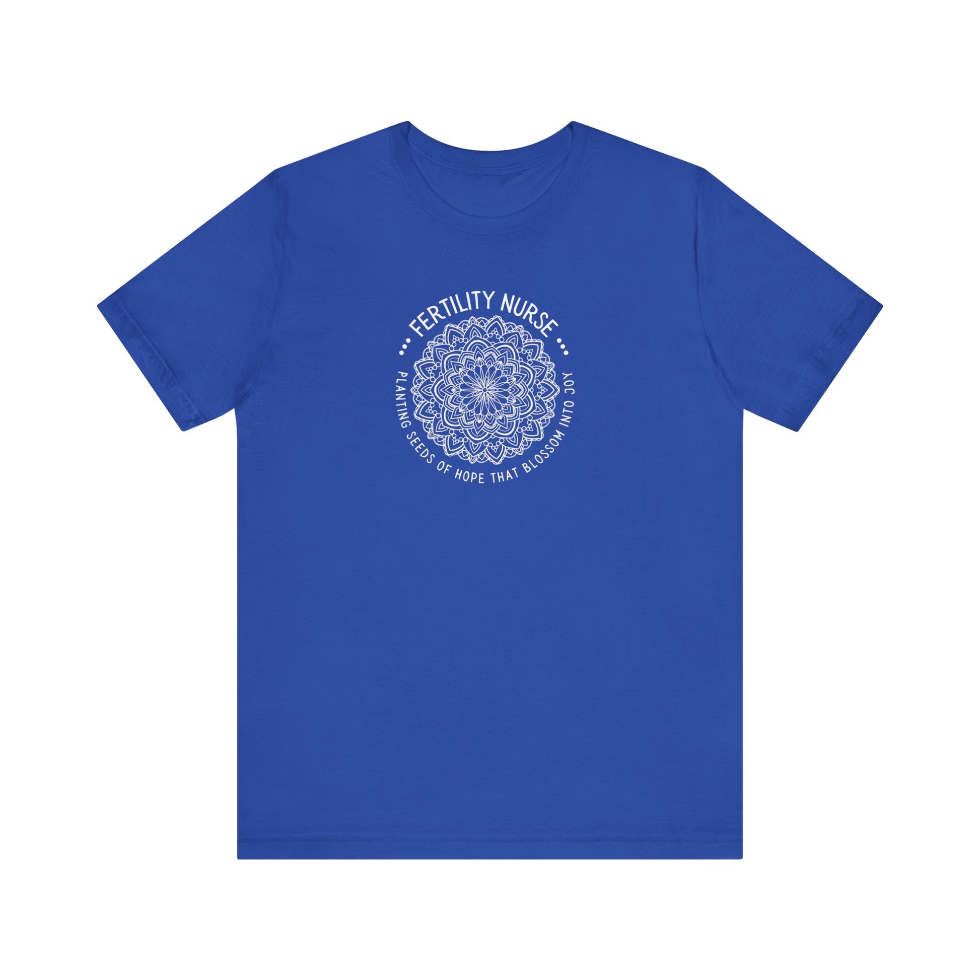 "Seeds of Hope" unisex tee image in True Royal