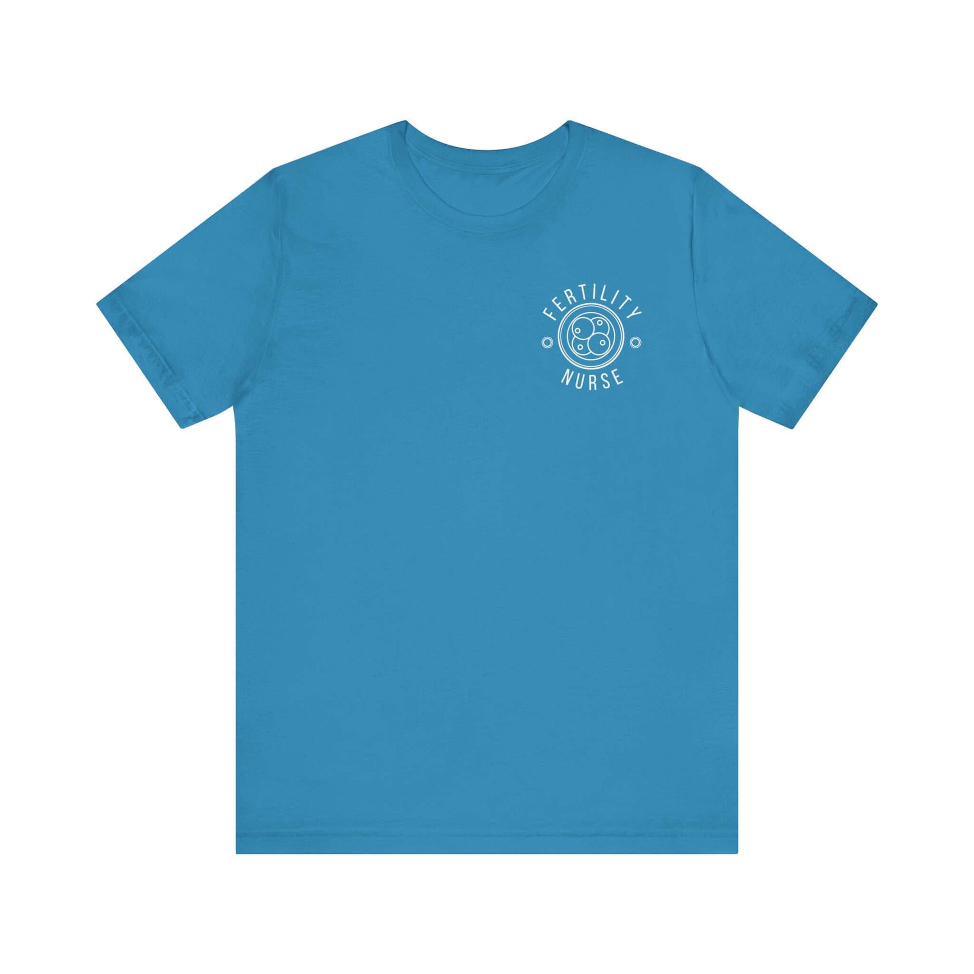 Fertility Nurse Emblem Unisex T-Shirt in Aqua