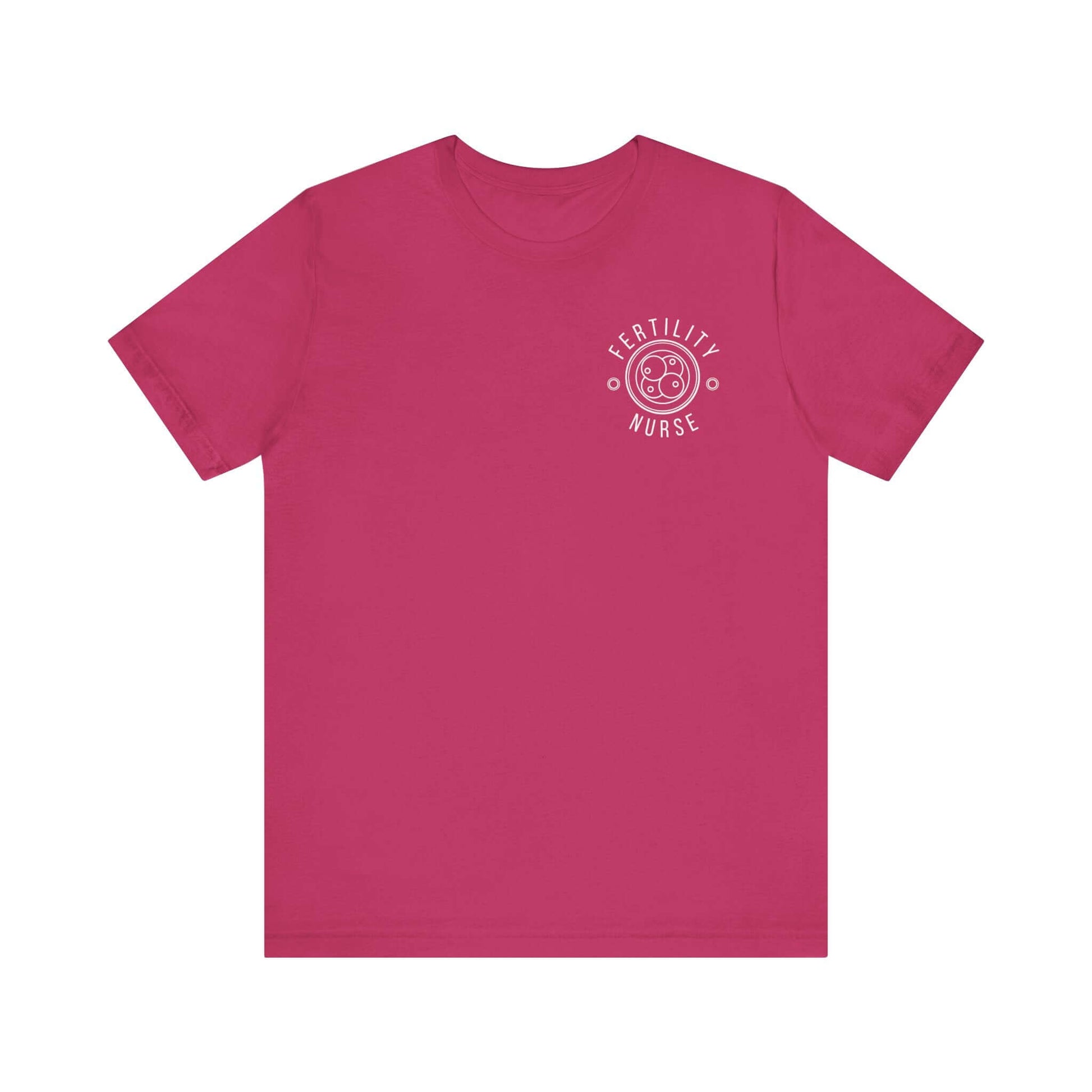 Fertility Nurse Emblem Unisex T-Shirt in Berry