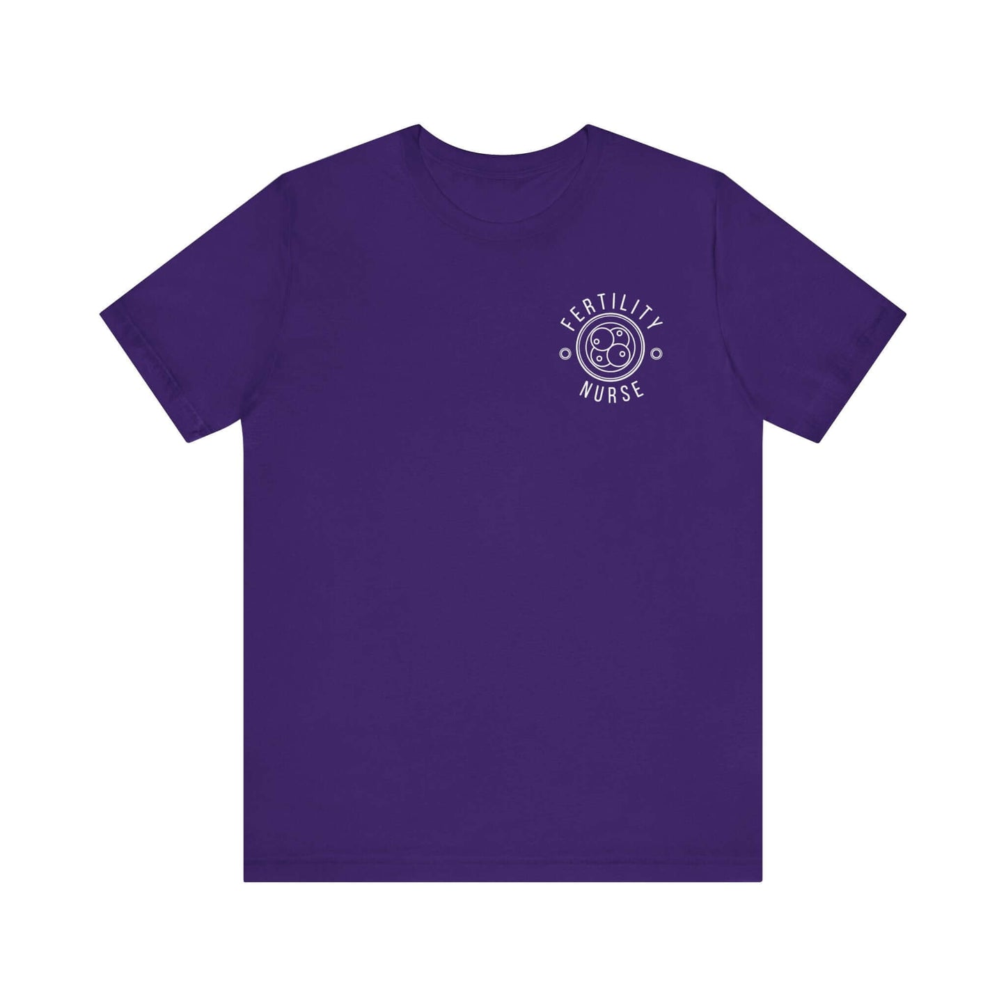 Fertility Nurse Emblem Unisex T-Shirt in Purple
