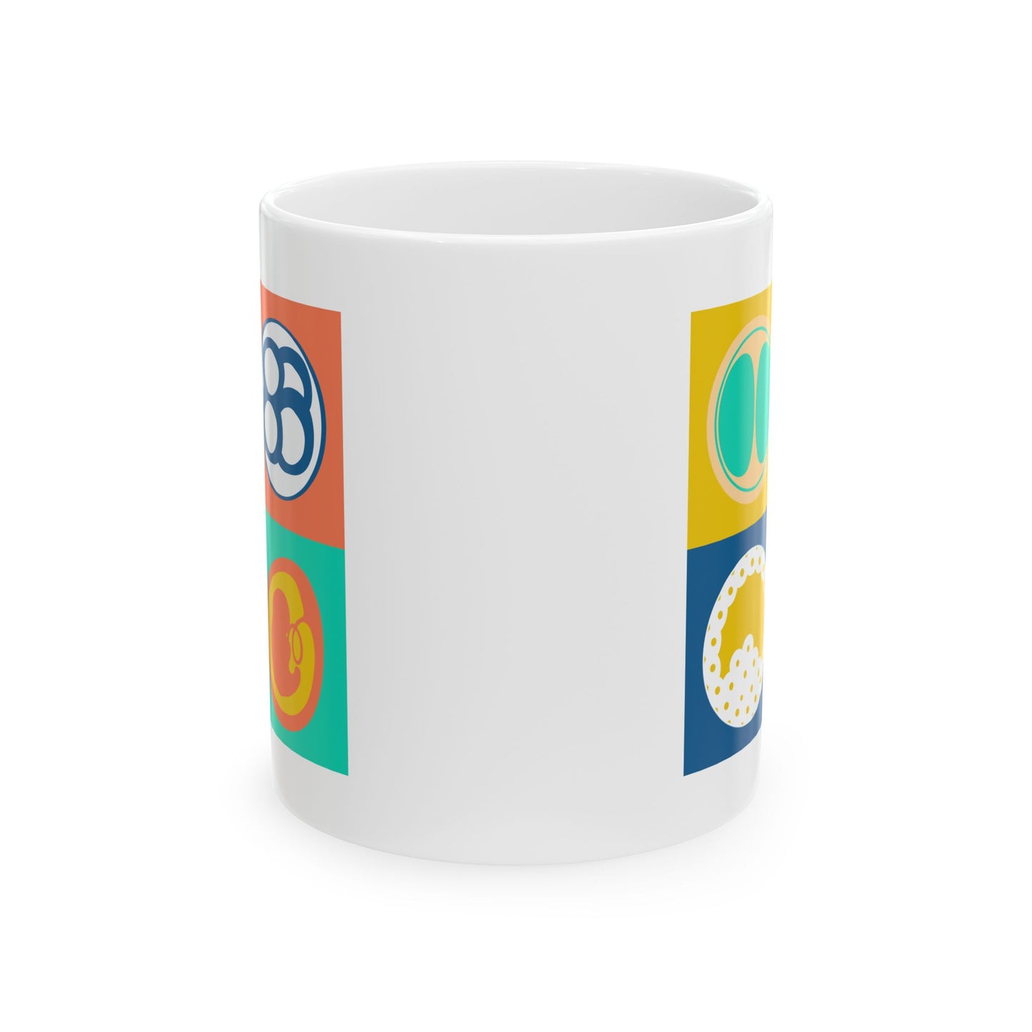 "Colorful Beginnings" White Glossy Mug side view