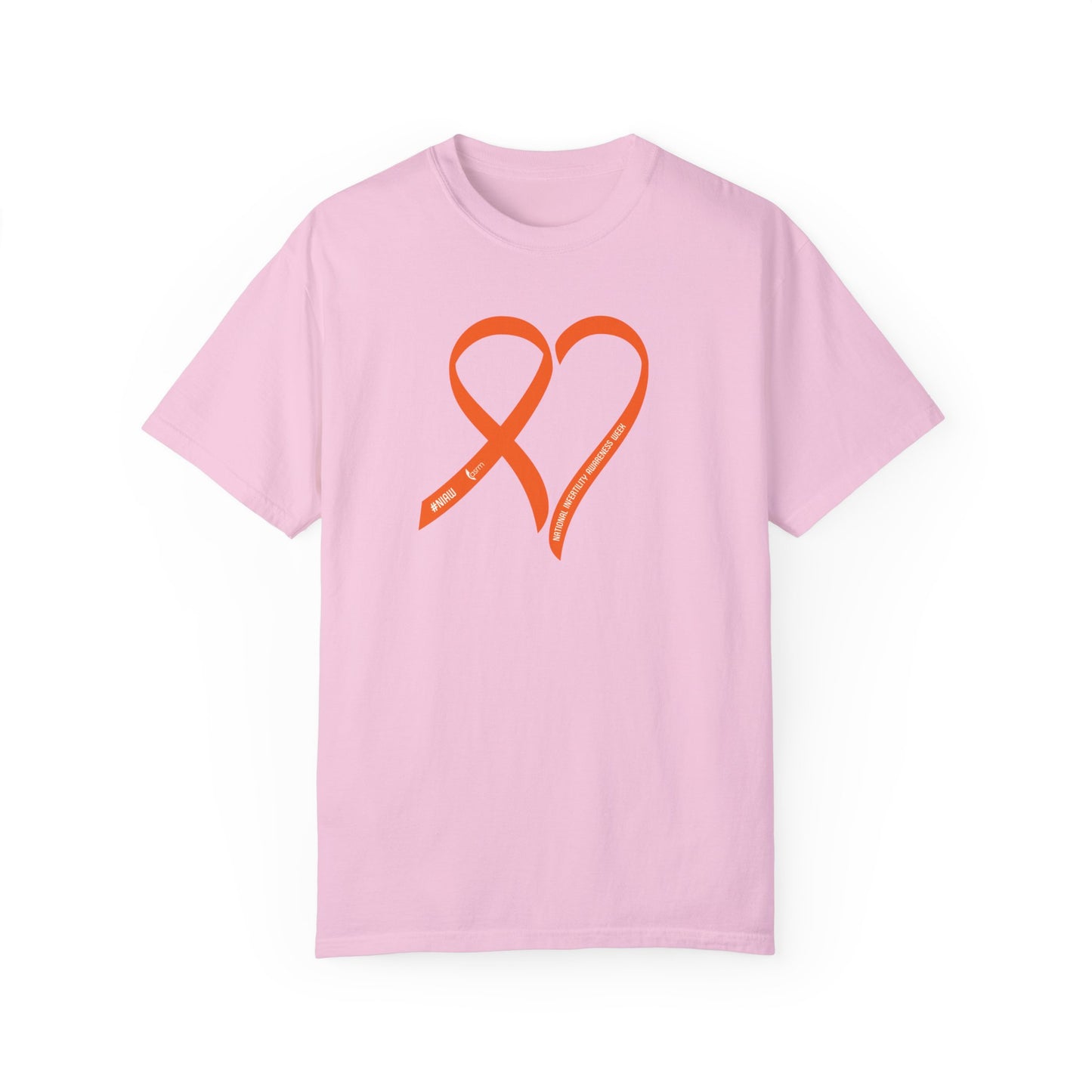 "Heart of Hope" National Infertility Awareness Week Unisex Garment-Dyed T-shirt Shown in Blossom