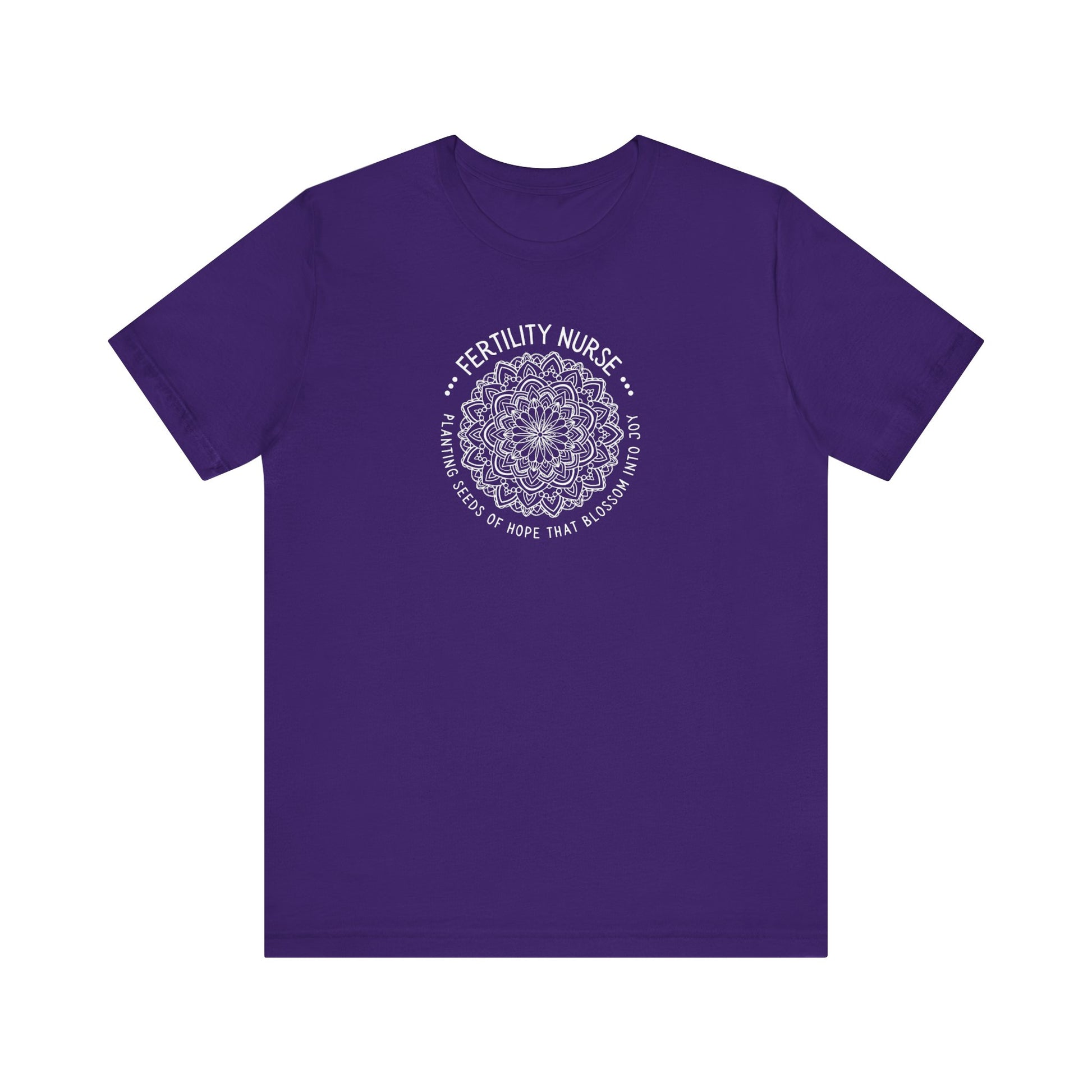 "Seeds of Hope" unisex tee image in Team Purple