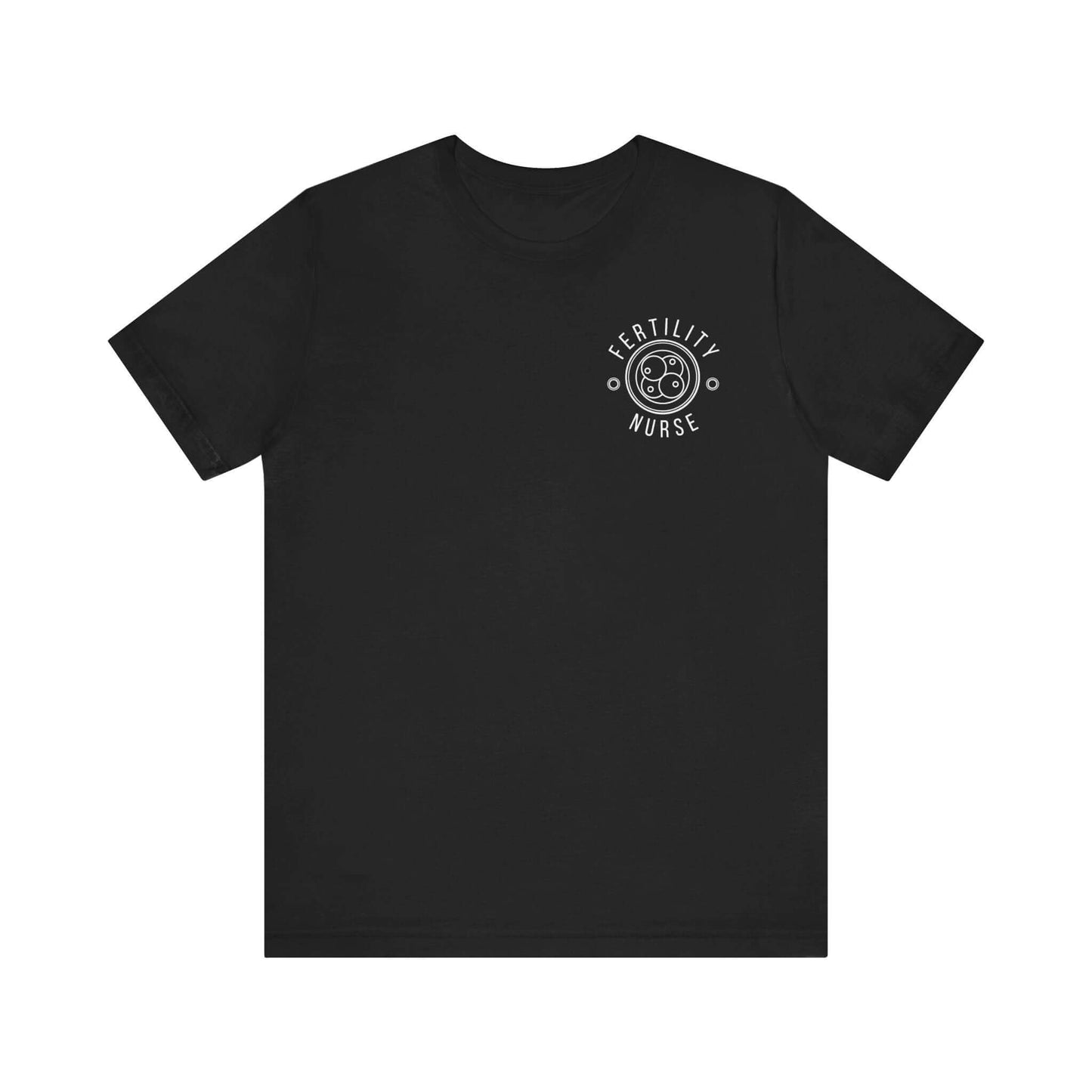 Fertility Nurse Emblem Unisex T-Shirt in Black