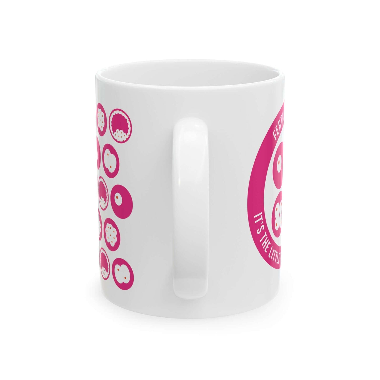 Fertility Nurse "Little Things" White Glossy Mug Side with Handle