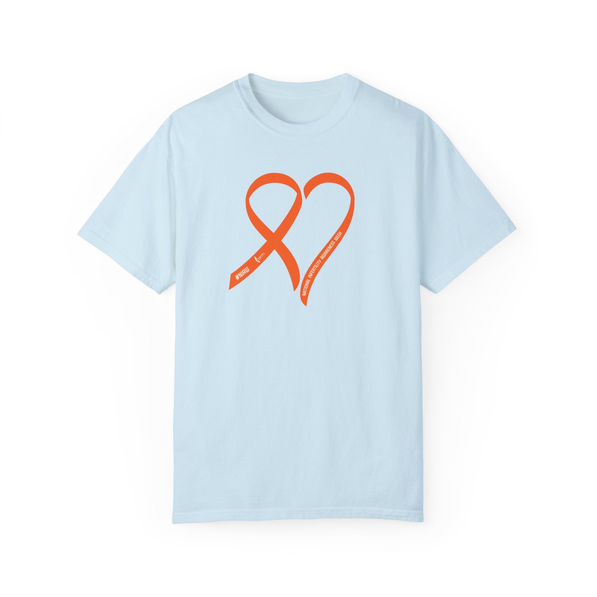 "Heart of Hope" National Infertility Awareness Week Unisex Garment-Dyed T-shirt Shown in Chambray