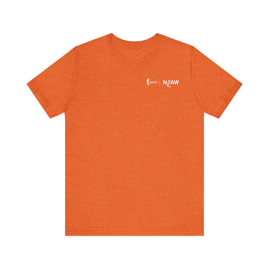 NIAW "Ribbon for Hope" Tee Front Shown in Heather Orange