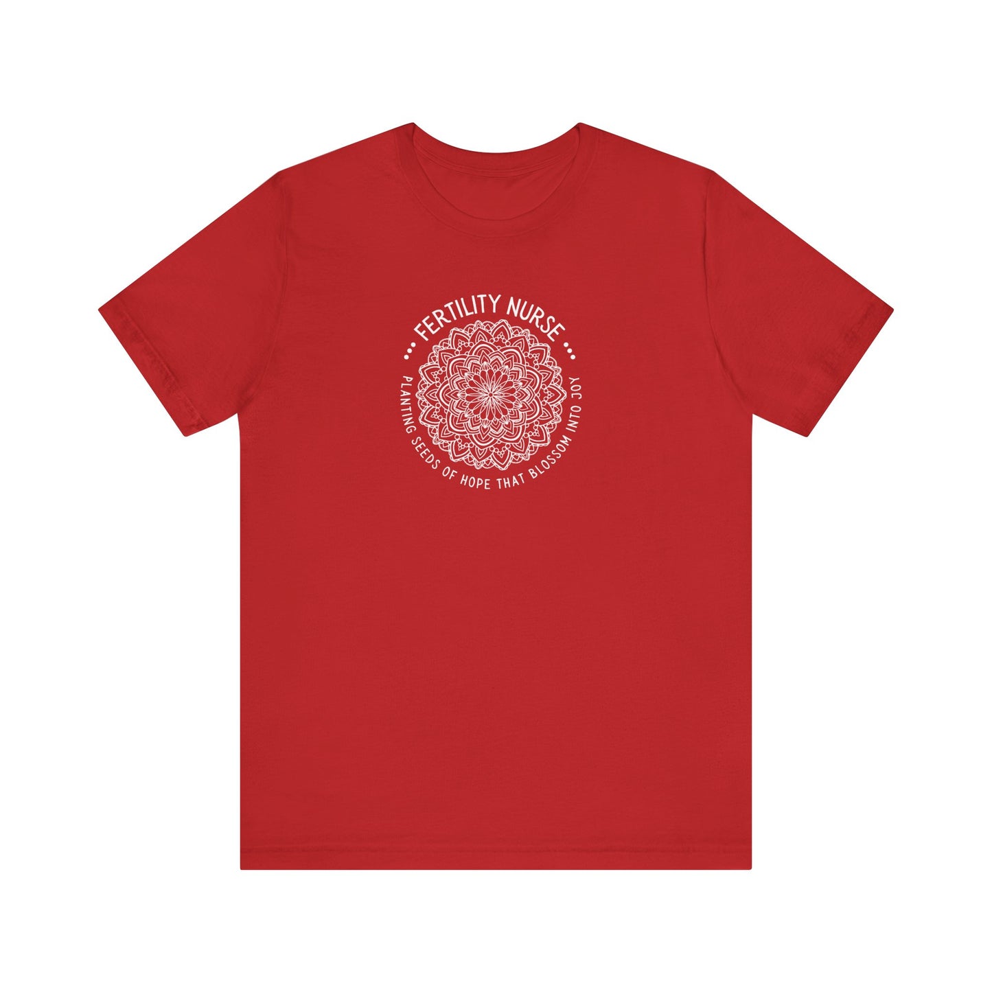 "Seeds of Hope" unisex tee image in Red