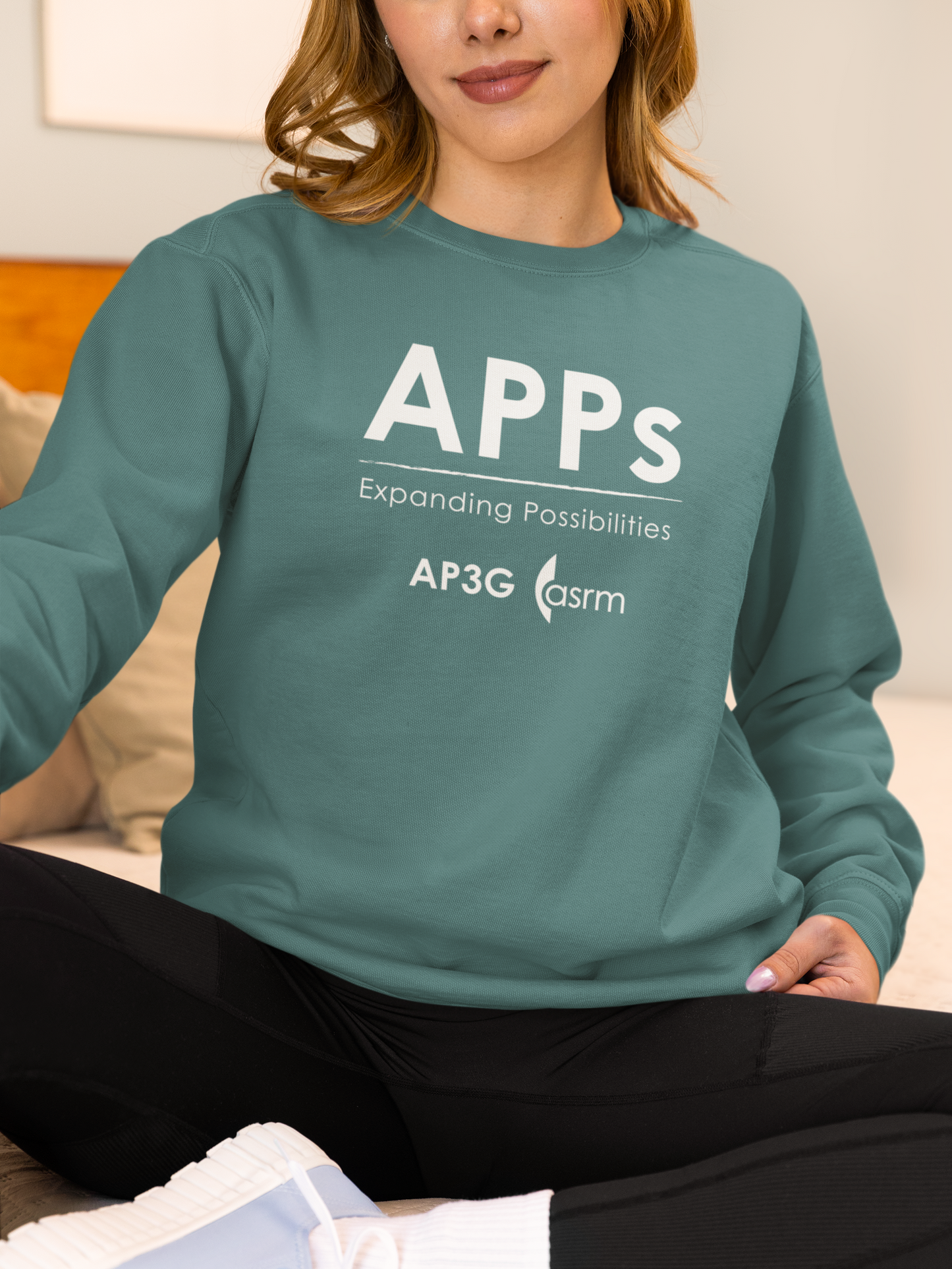 APP Unisex "Expanding Possibilities" Sweatshirt modeled in context