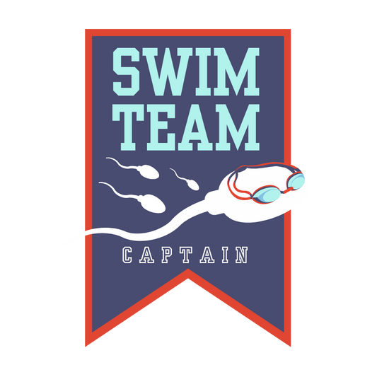 Swim Team Captain Vinyl Sticker 3"x2"