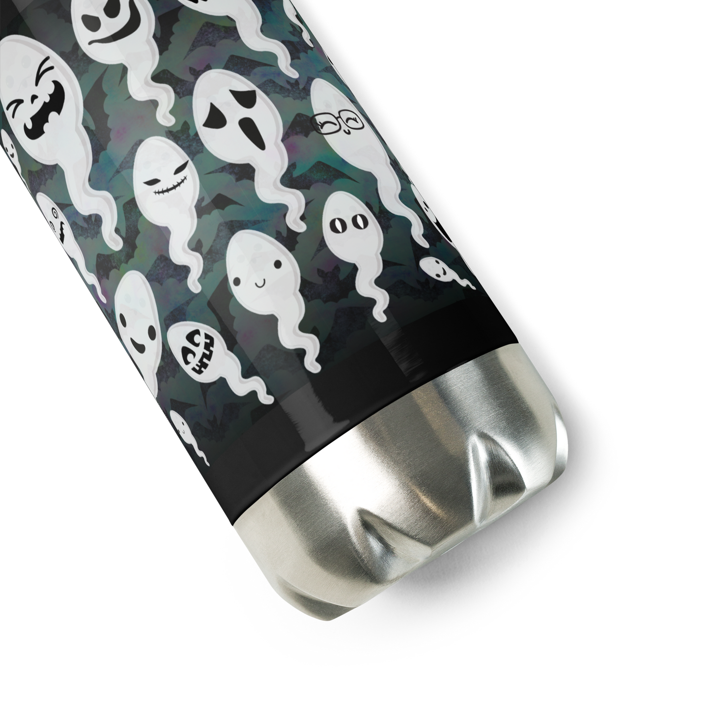 Sperm Spirits Stainless Steel Water Bottle Closeup