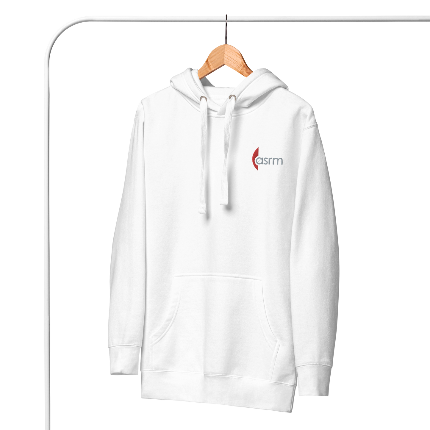 Thick ASRM Logo Embroidered Hoodie On Hanger