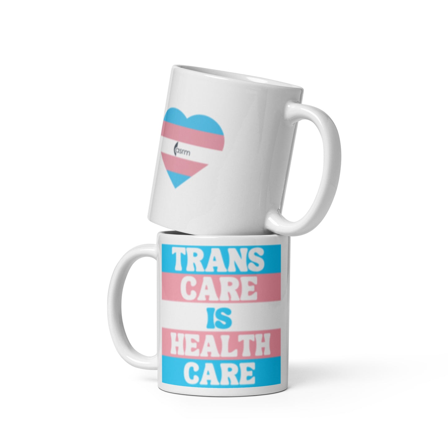 Trans Care is Health Care White Glossy Mug 11 oz