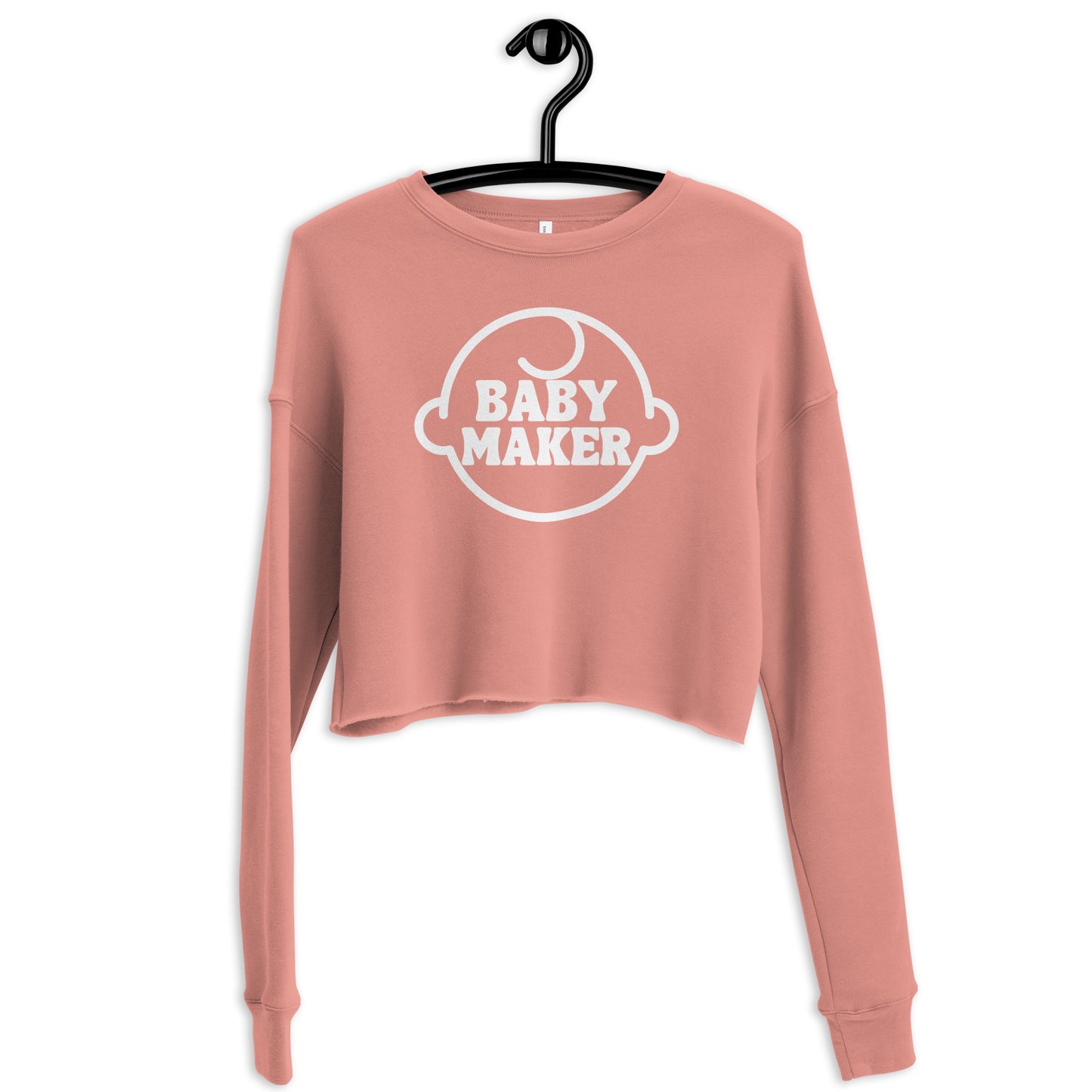 Baby Maker Cropped Sweatshirt in Mauve